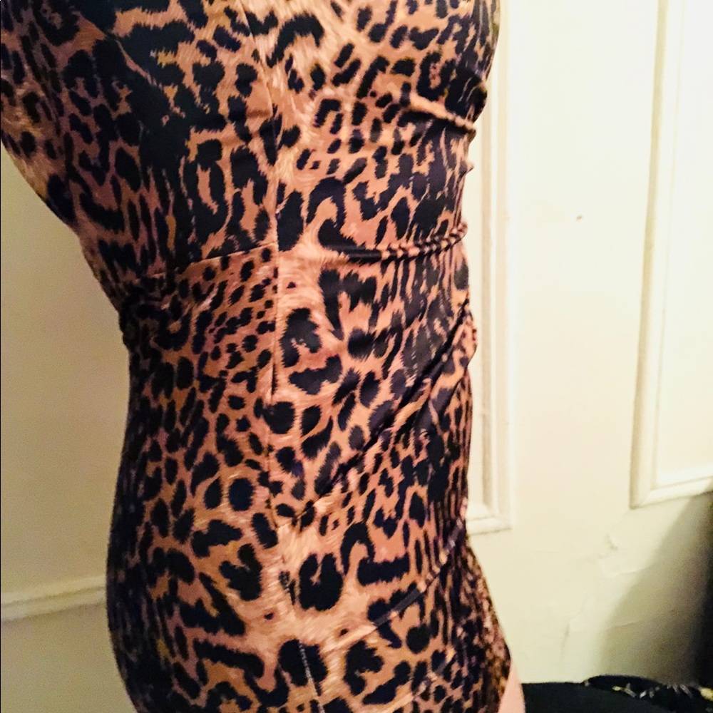 NWT Tadashi Shoji Leopard Dress Size 8 - Picture 3 of 3